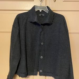 Eileen Fisher Wool Fringed Jacket